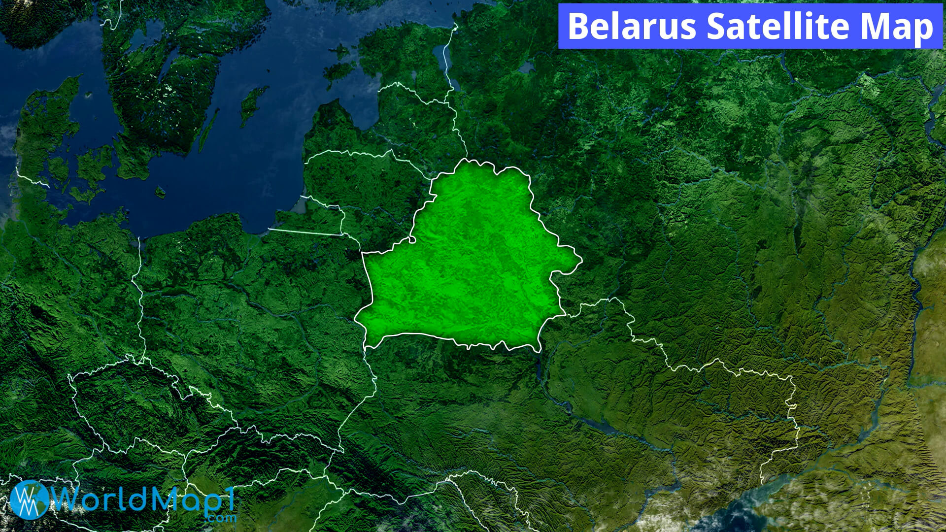 Belarus Satellite Map